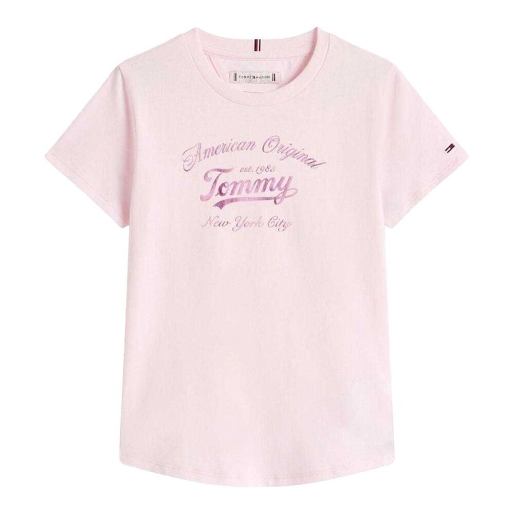 Tommy Hilfiger Girls Script T-Shirt / Light Pink